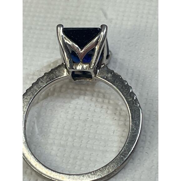 Sterling Silver 925 Blue Stone Ring Women's 6.75 Stunning - Picture 7 of 8